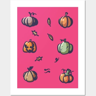 pumpkins halloween Posters and Art